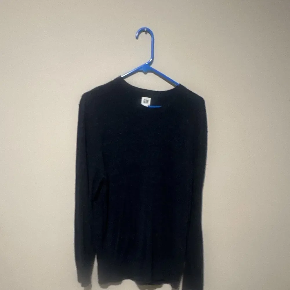 GAP Cotton Blend Navy Crewneck Knit Pullover Sweater Long Sleeve Men L
